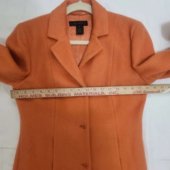 VINTAGE The Limited Orange Coat Size Small / Wool blend - Picture 3 of 8